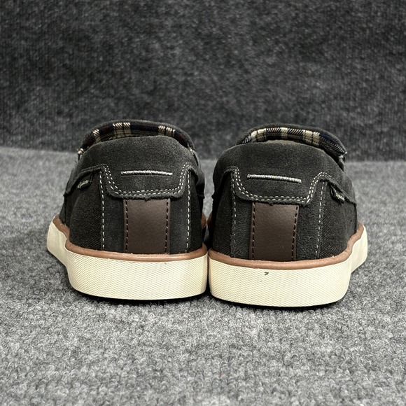 Gotcha Newport Shoes Mens Size 9 Navy Brown Suede Slip-On Loafer Casual Moc Toe - Picture 5 of 16